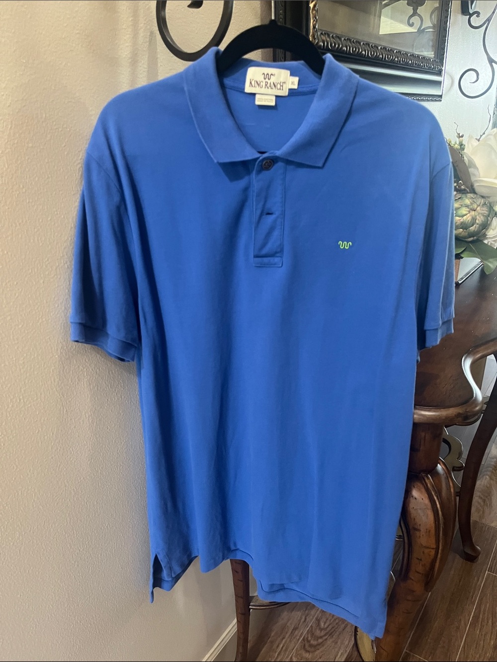 King Ranch Men's Blue Polo Shirt